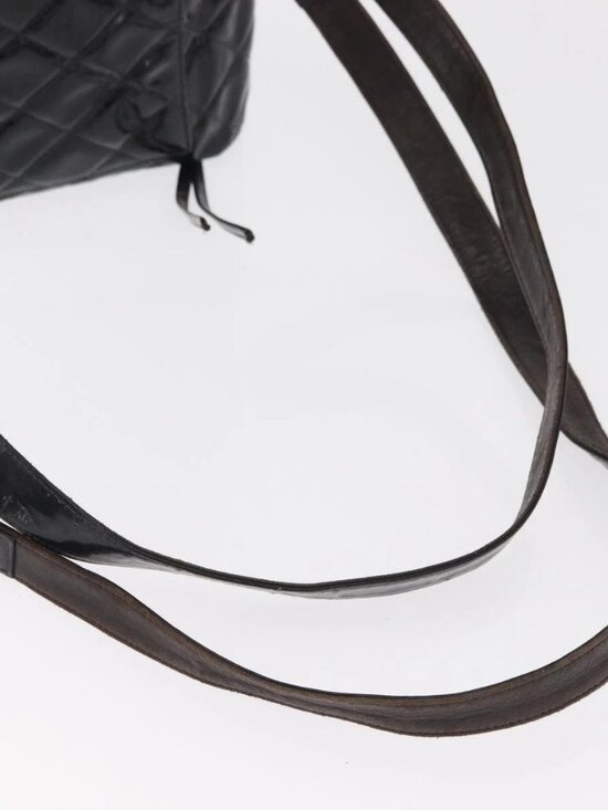 CHANEL Matelasse 25 Chain Backpack Enamel Black Silver CC Auth gh1554 main image 13